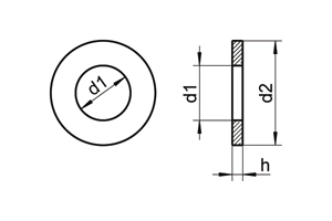 Rondelle plate - galvanisée à chaud - 200HV - ISO 7089