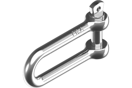 Manille Longue Forgée Axe Imperdable Inox A4/316